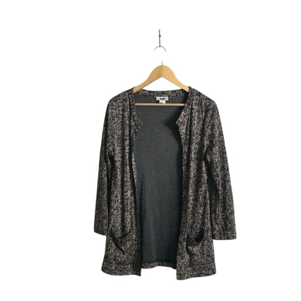 Acne Studios Small Sally Jacquard Open Front Sweater Cardigan Quiet Luxury